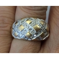 R#127 14k yellow gold Fashion Ring 1.00ct total in diamonds 